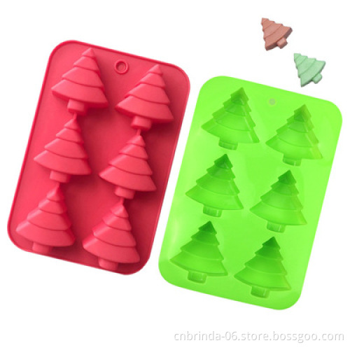 Christmas Candy Baking Wreath Elk Silicone Cake Mold Handmade DIY Chocolate Tree Jelly Making Mold Series 6